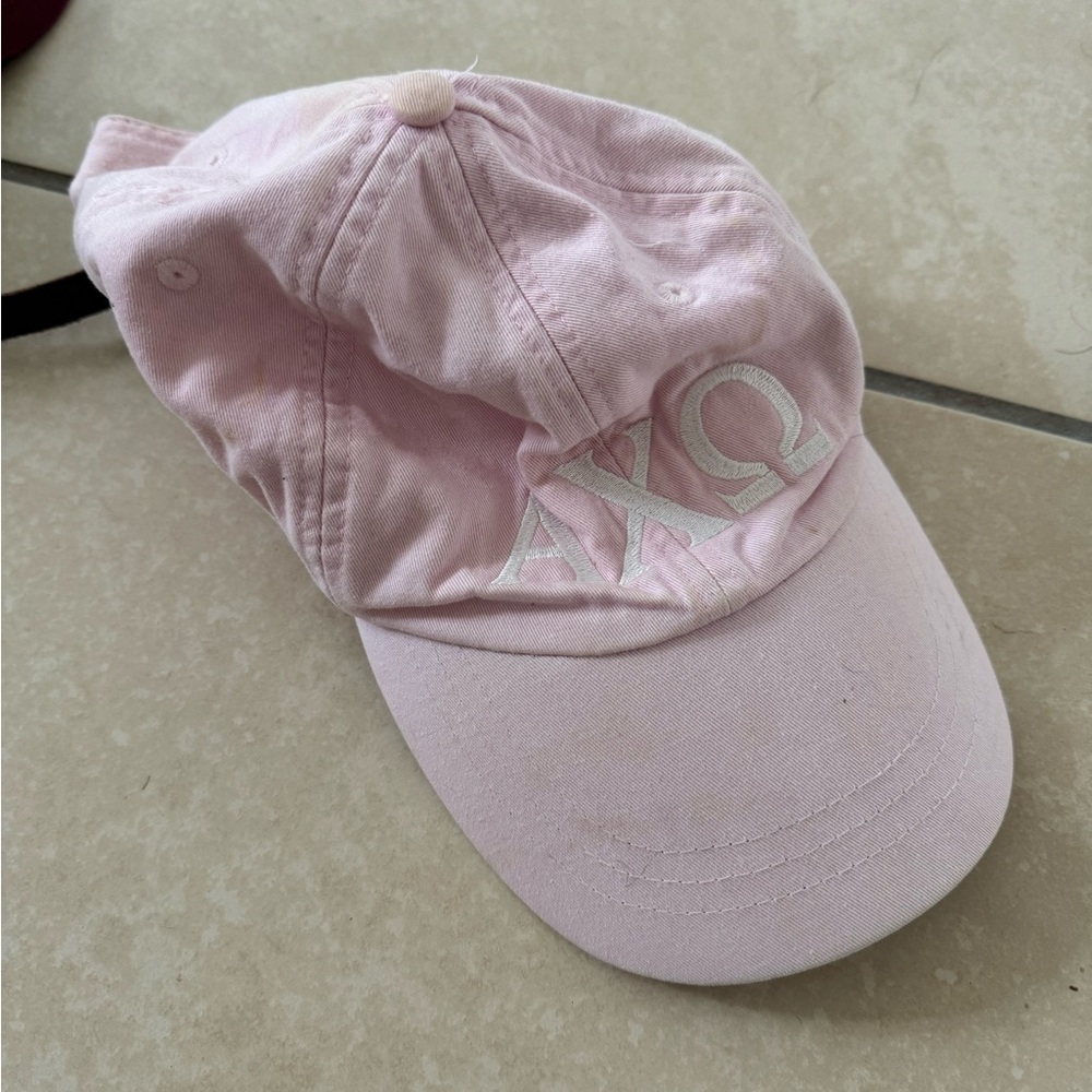 Pink AXO Alpha Chi Omega Cap Hat